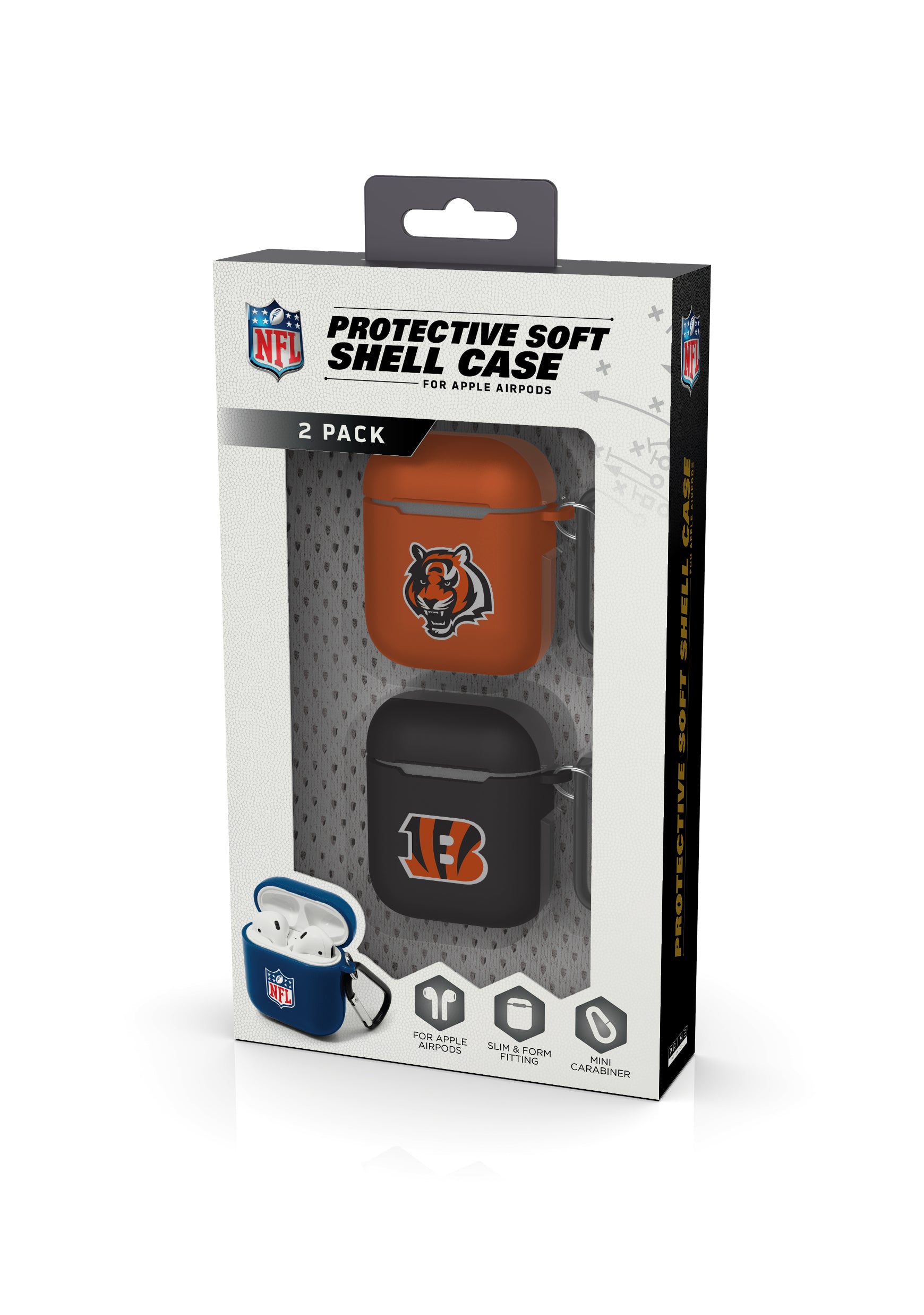 Cincinnati Bengals NFL Airpod Case 2 Pack