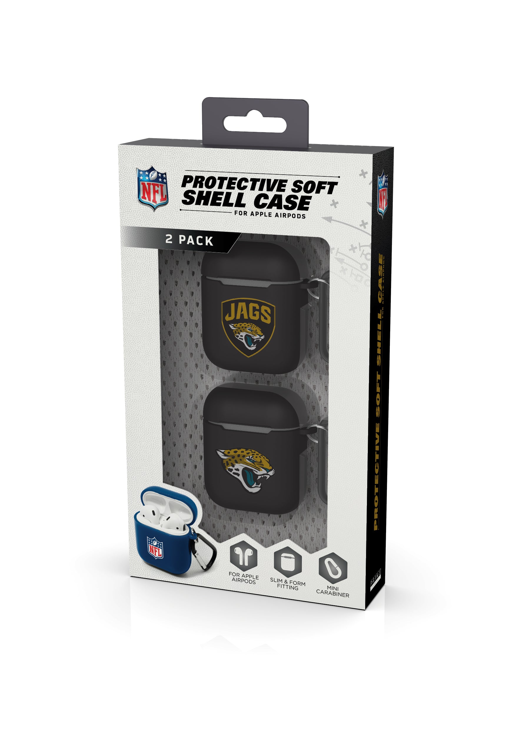 Jacksonville Jaguars NFL Airpod Case 2 Pack