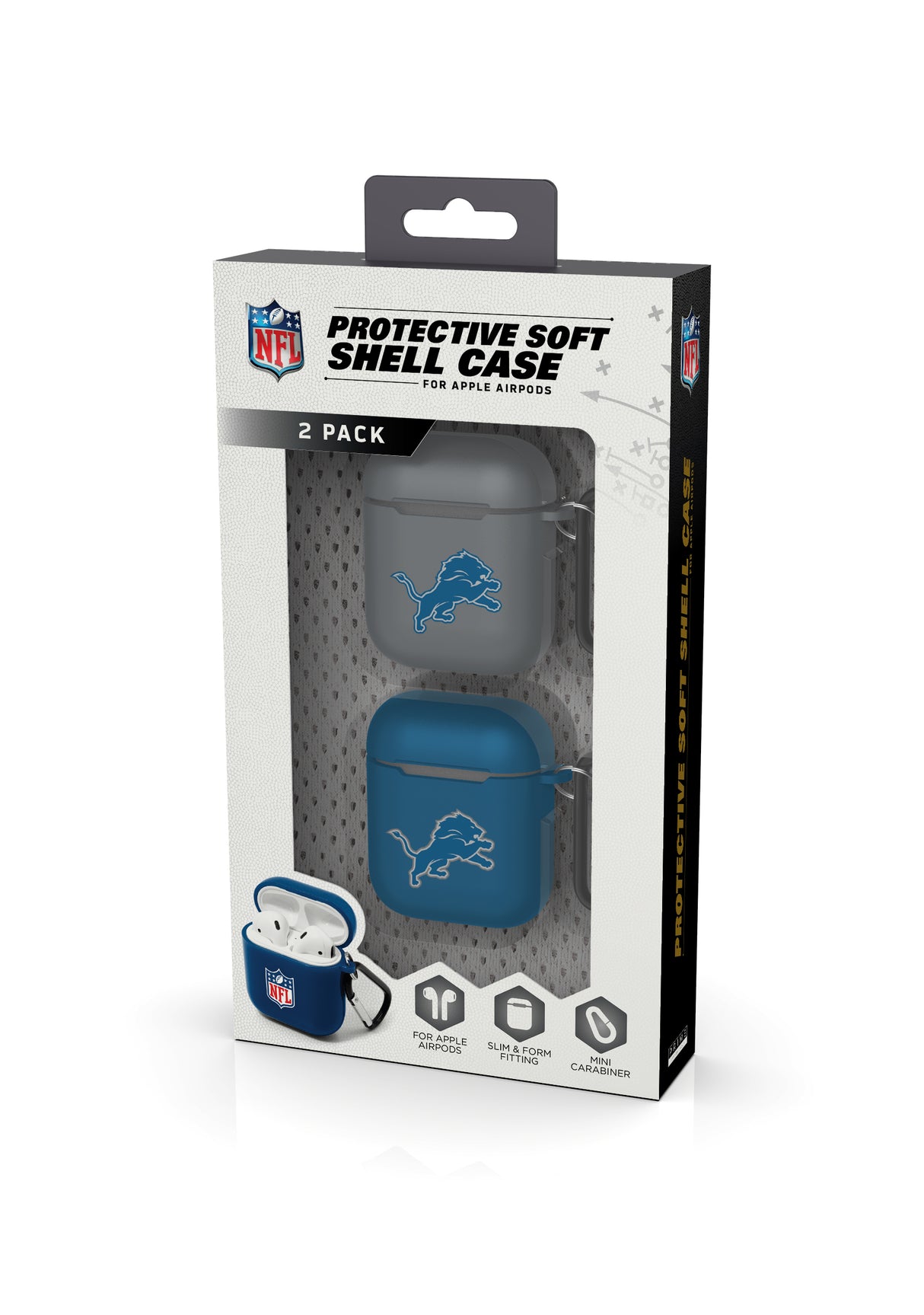 Detroit Lions NFL Airpod Case 2 Pack