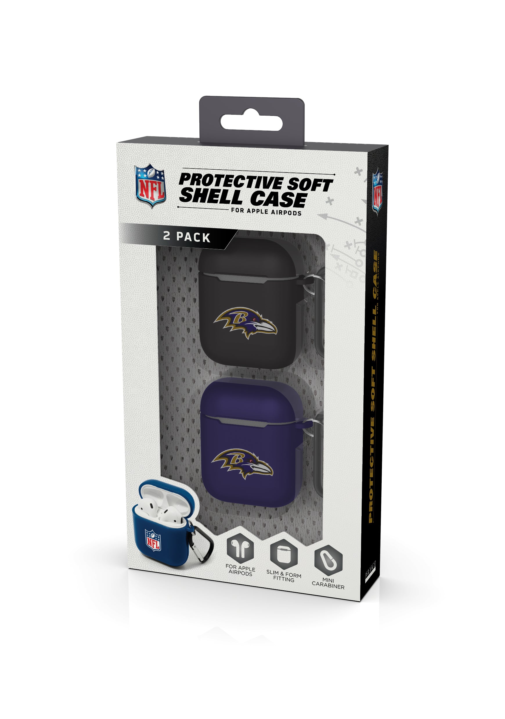 Baltimore Ravens NFL Airpod Case 2 Pack