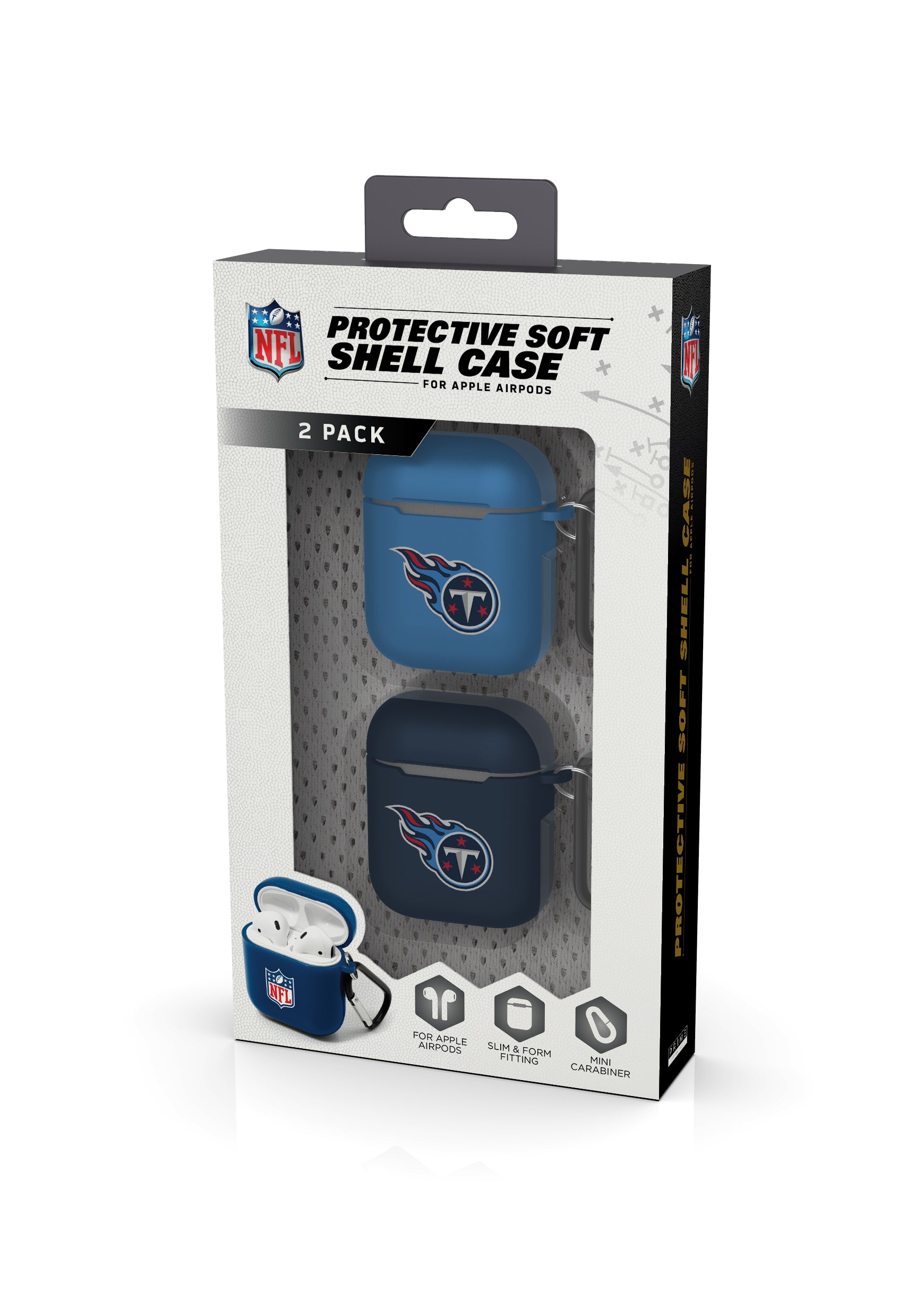 Tennessee Titans NFL Airpod Case 2 Pack