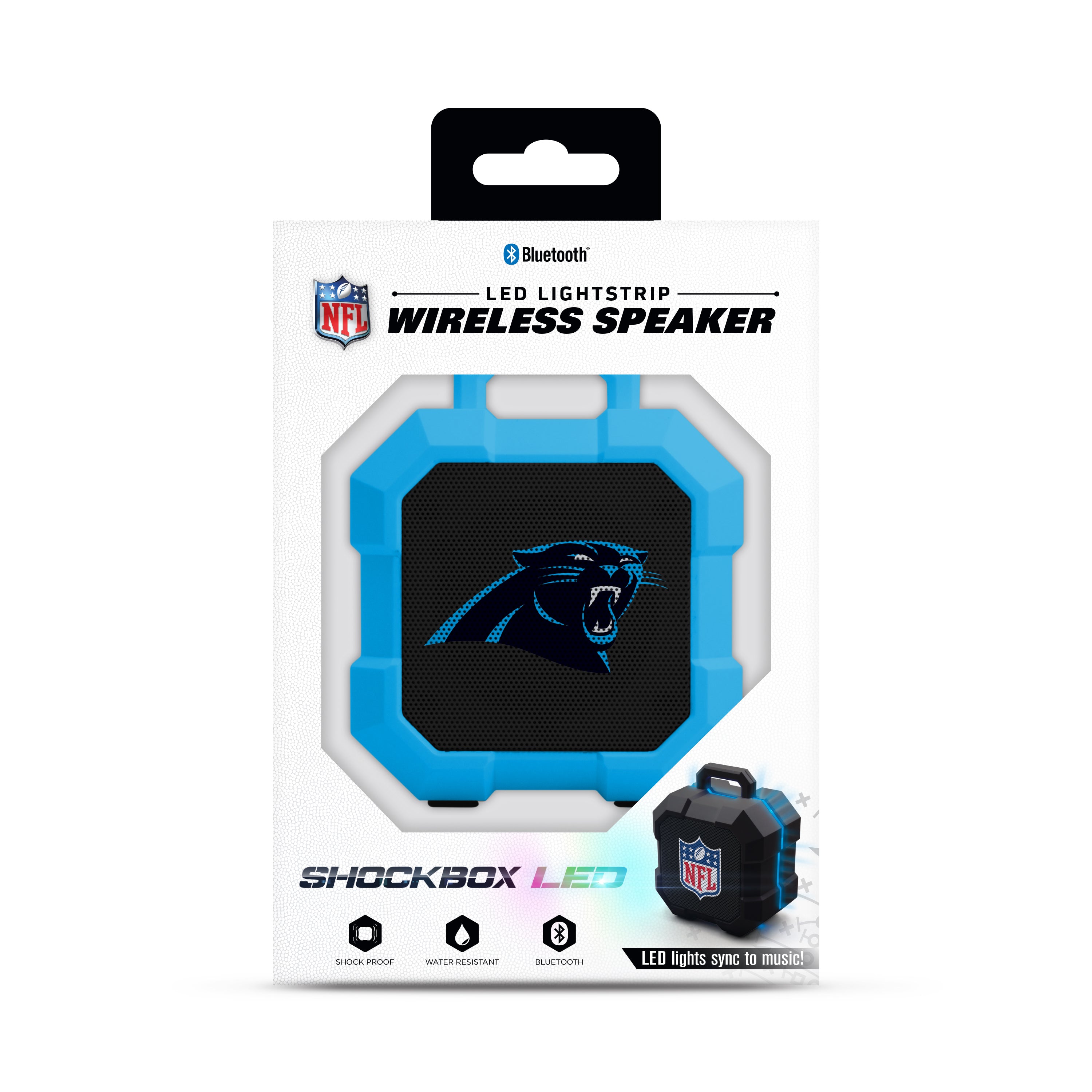 Carolina Panthers NFL ShockBox LED Bluetooth Speaker