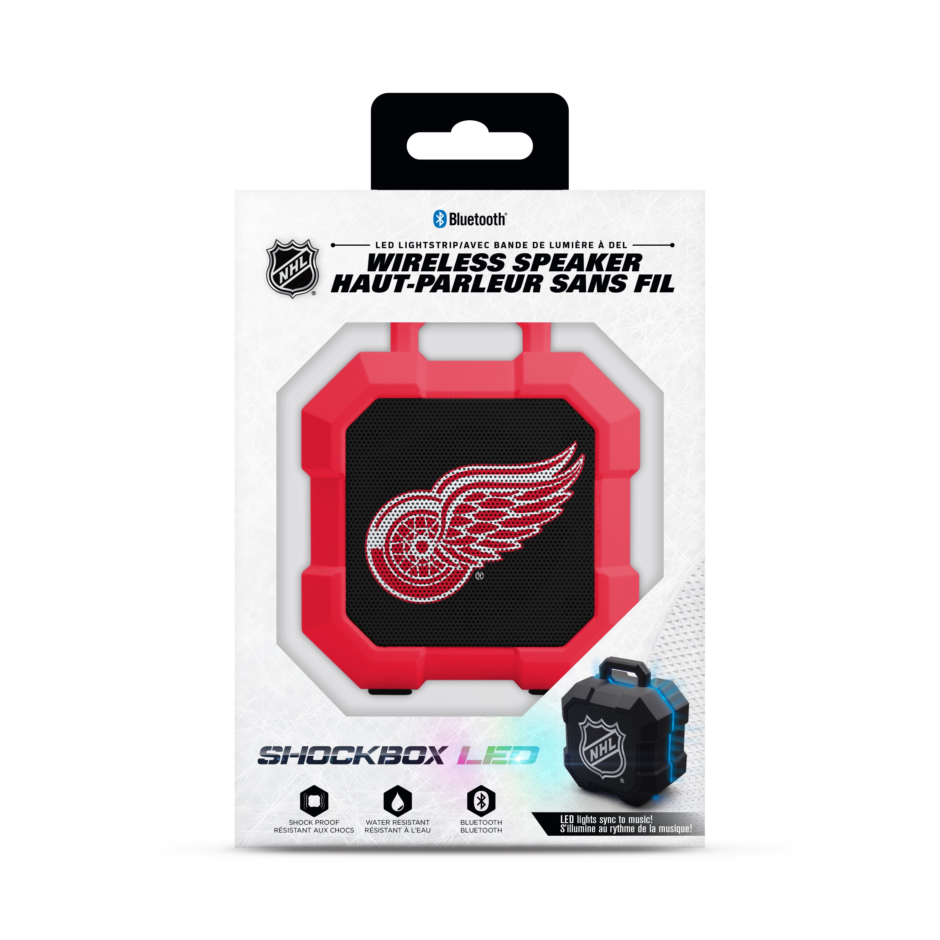 Detroit Red Wings NHL ShockBox LED Bluetooth Speaker